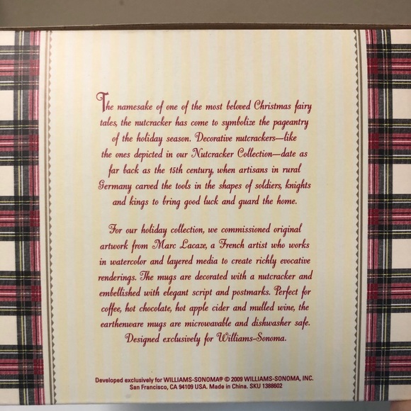 Williams Sonoma Nutcracker Mugs set of 6 - 2 of 3 - Picture 4 of 5